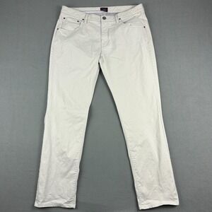 UNTUCKit Pants Mens 36x32 Straight Fit 5 Pocket Chino Cotton Stretch Light Gray‎